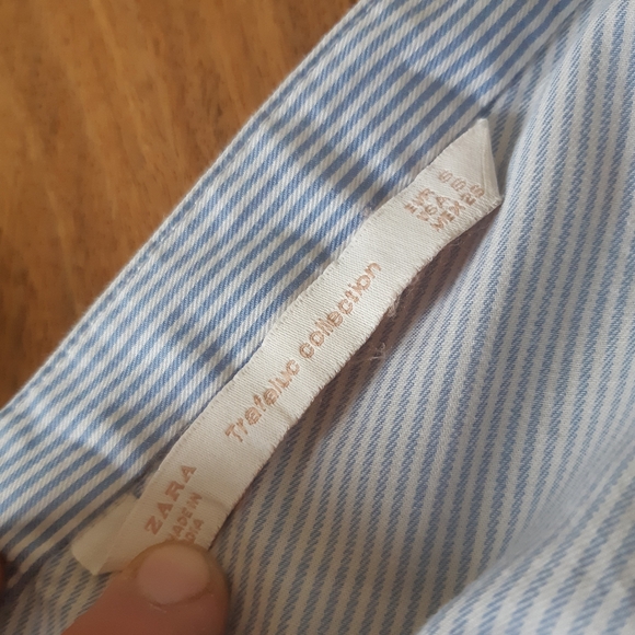 Zara striped and embroidered dress, small - Picture 2 of 5